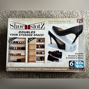 Space-Saving Shoe Organizer - Shoe Slotz White